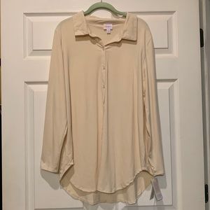 LuLaRoe Valentina. Cream. Large. NWT